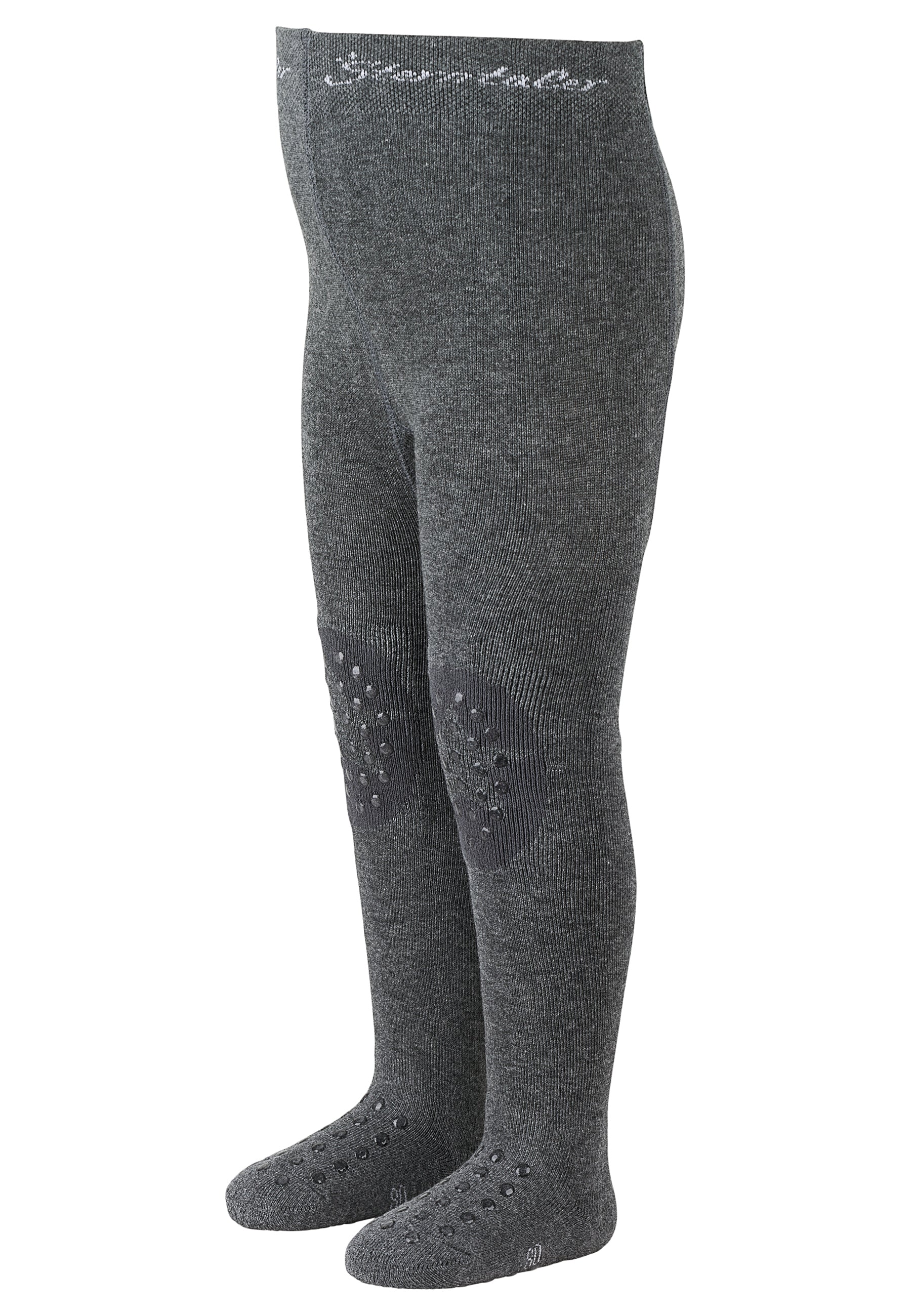 Krabbelstrumpfhose uni mit Anti-Rutsch-Noppen
