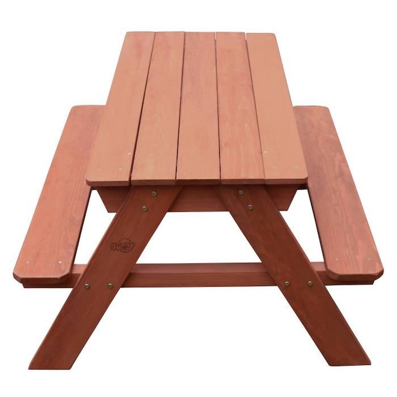 AXI Dave Table Sable et Eau / pique nique en Bois | Table d’eau avec Couvercle & boîtes de rangement | Table de Jeu Enfant à Eau marron