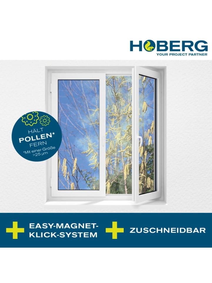 HOBERG Fenster-Pollenschutz 150 x 130 cm Fliegengitten Moskitonetz günstig kaufen onesize