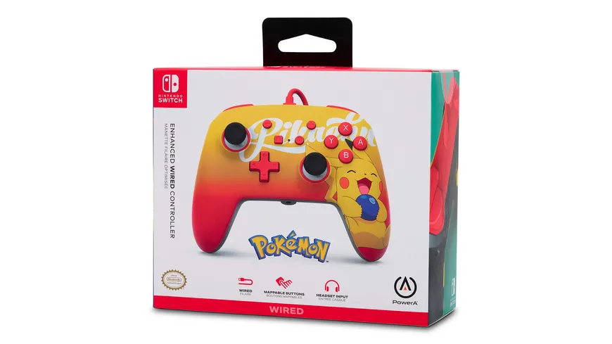 PowerA Enhanced Wired Controller für Nintendo Switch – Oran Berry Pikachu