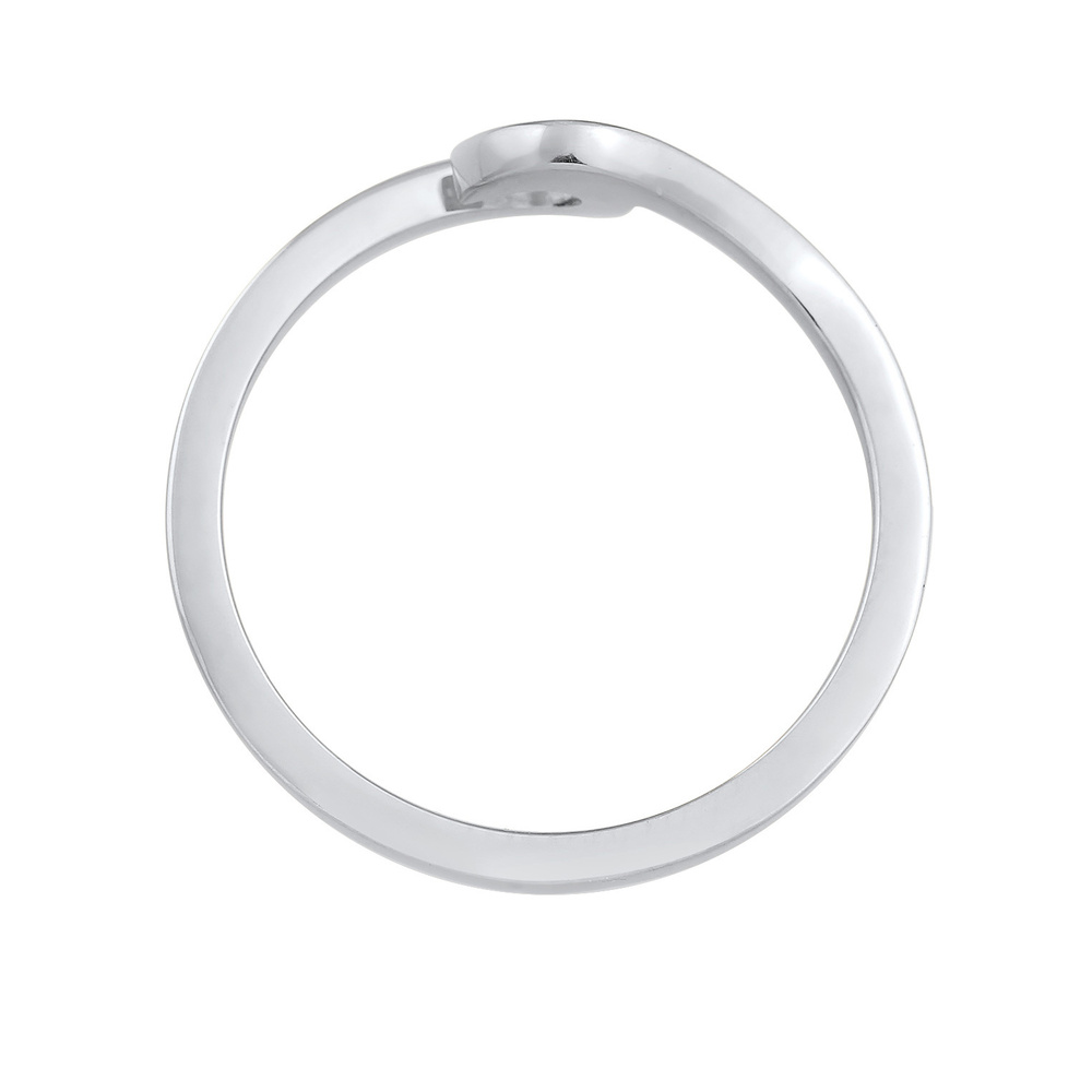 Elli Elli Bague Femmes Vague Basique Tendance en Argent Sterling 925 Bague