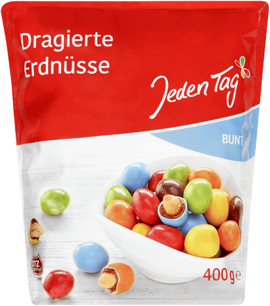 Jeden Tag Dragierte Erdnüsse bunt