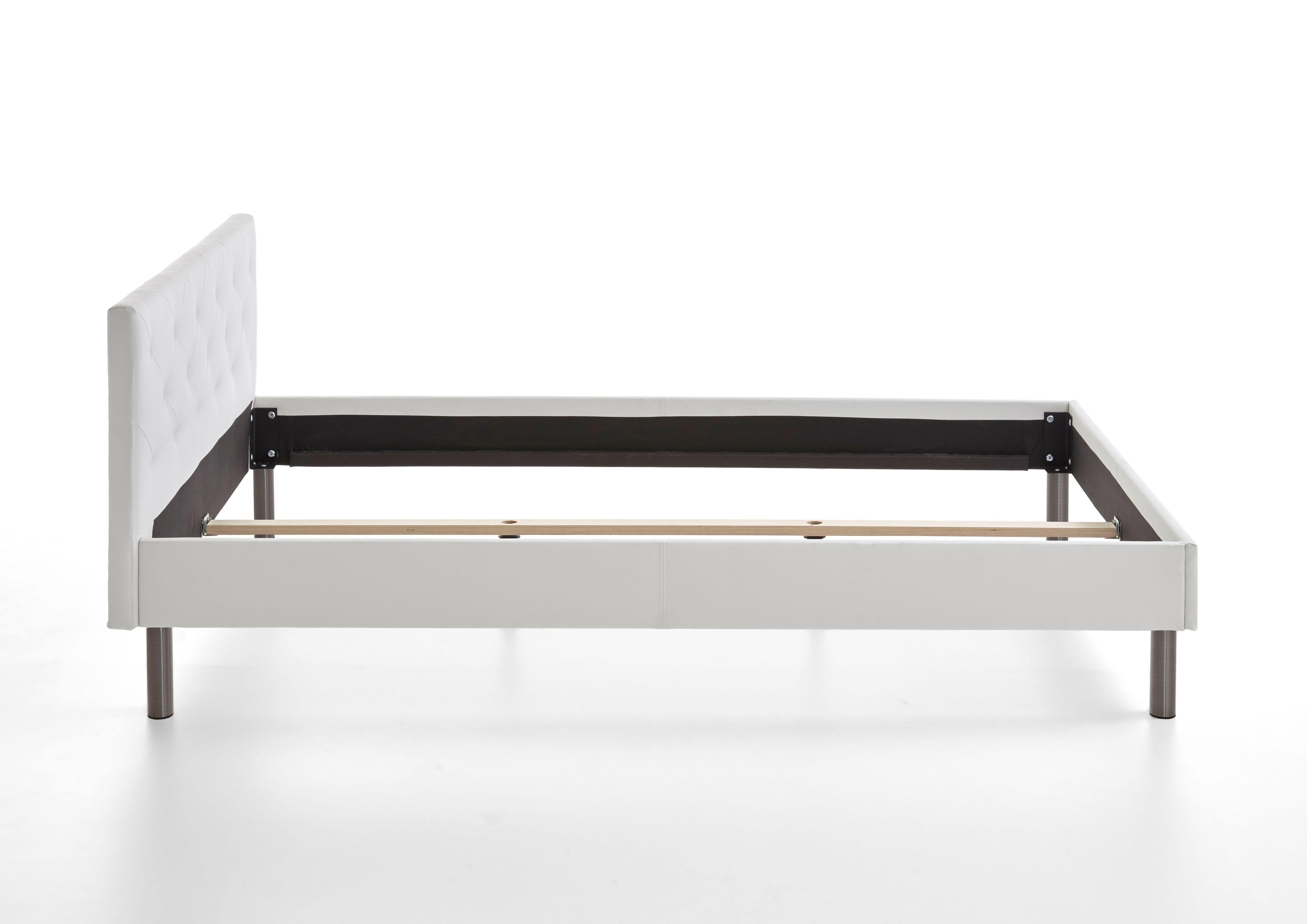 ATLANTIC home collection Polsterbett Vicky, mit Kopfteil in Knopfsteppung