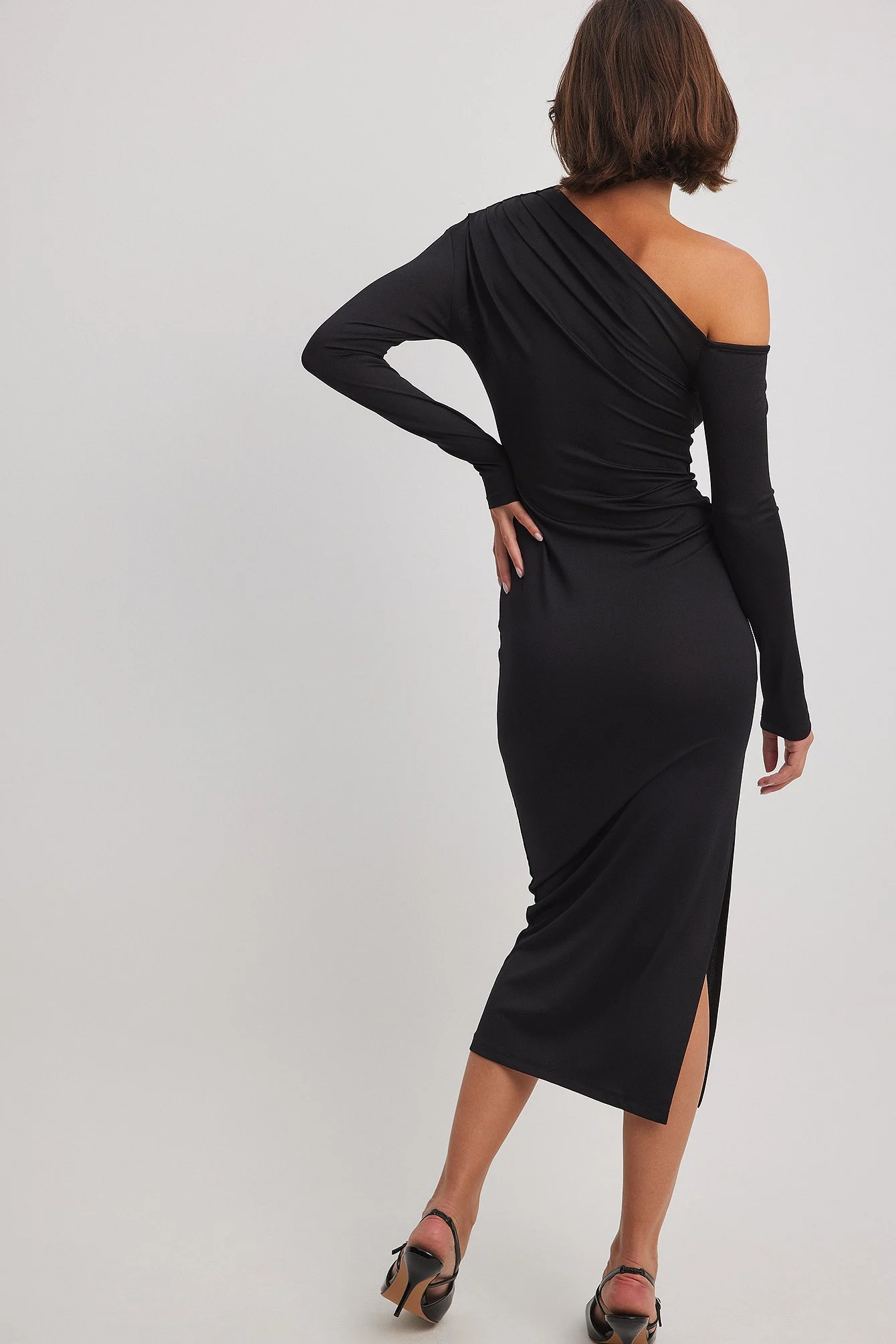 Einschultriges Maxikleid
