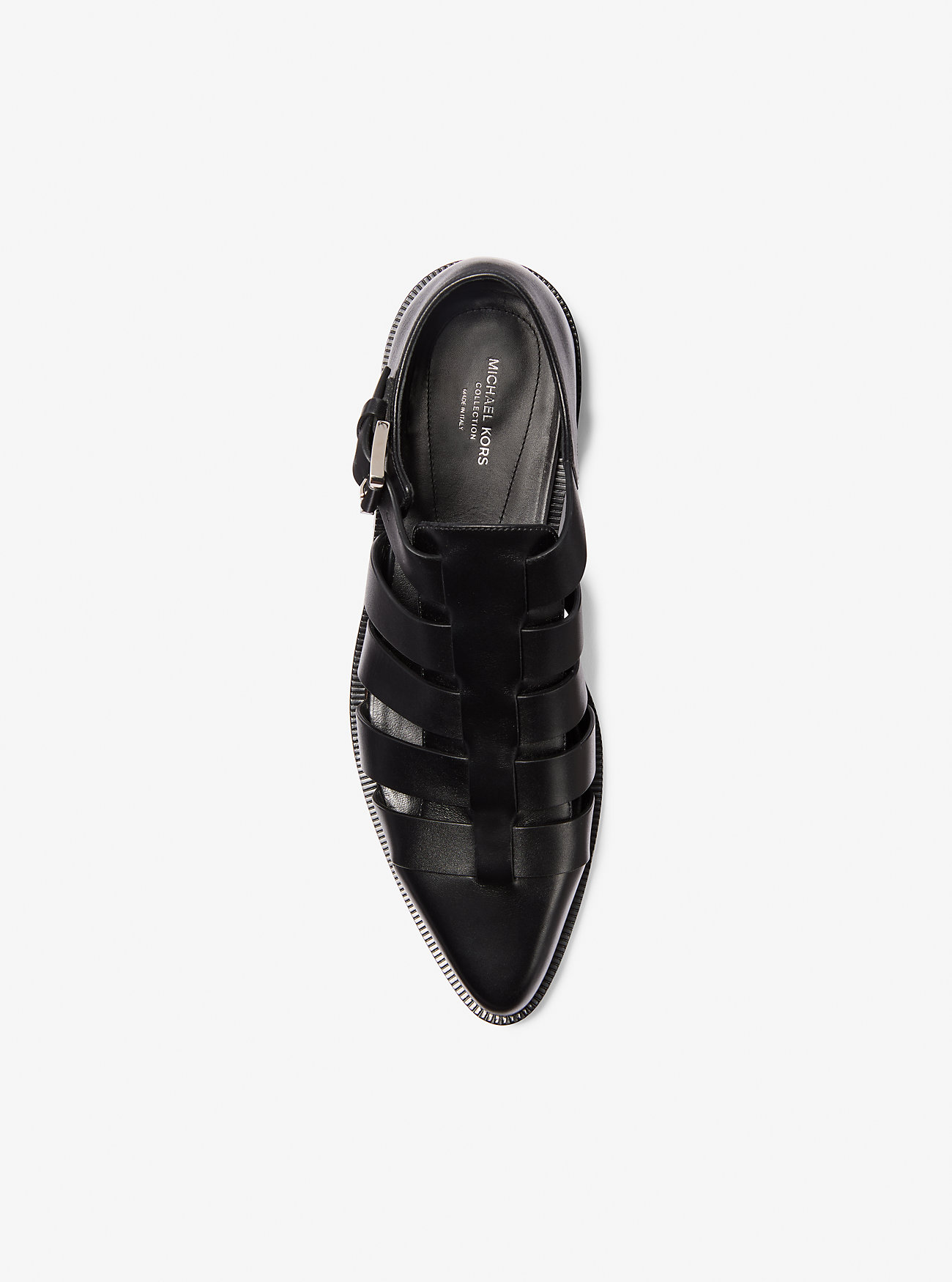 Stromboli Leather Fisherman Sandal - BLACK