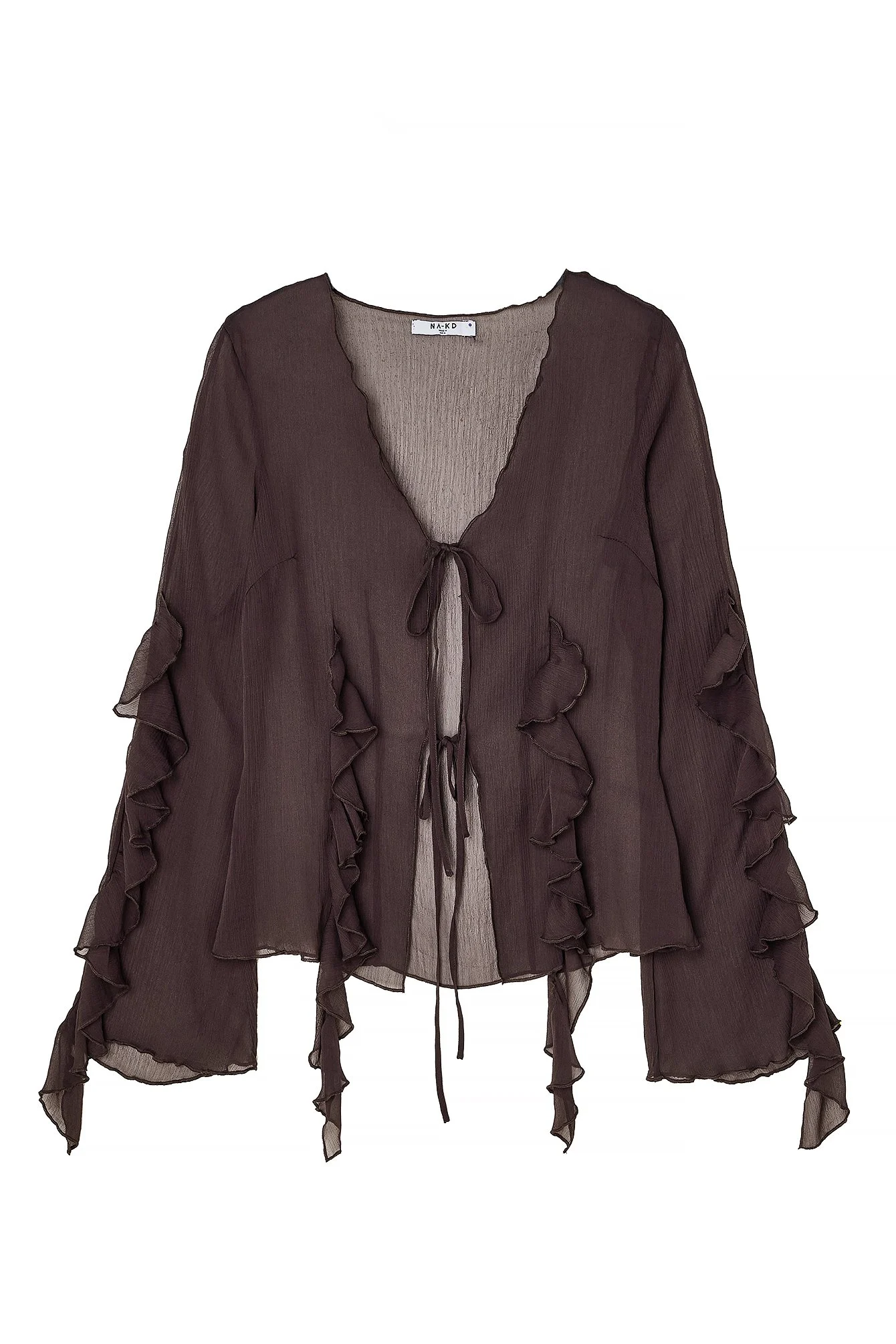 Bluse mit Rüschen und Schleifendetail
