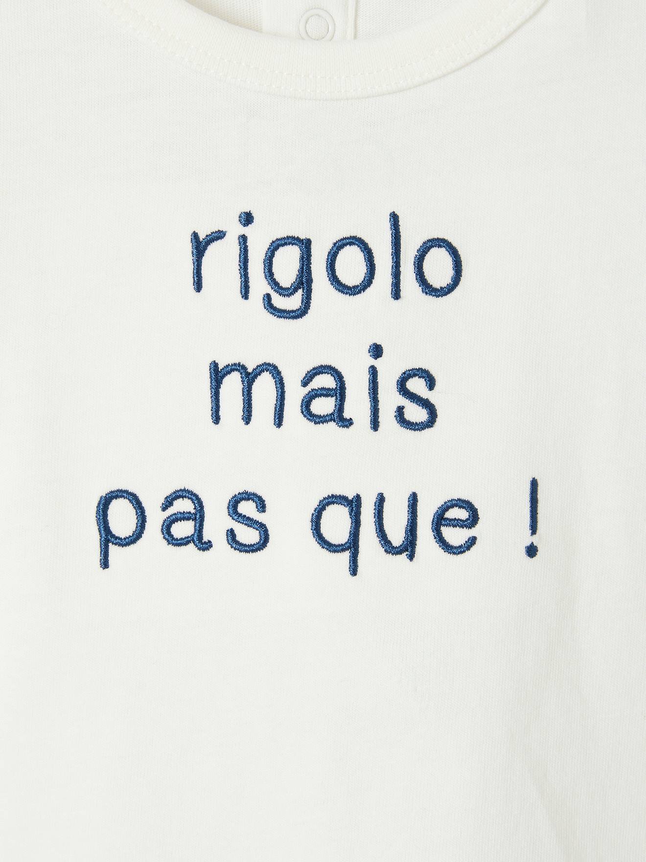 Vertbaudet Baby Shirt aus Bio-Baumwolle mit Message, personalisierbar - wollweiß