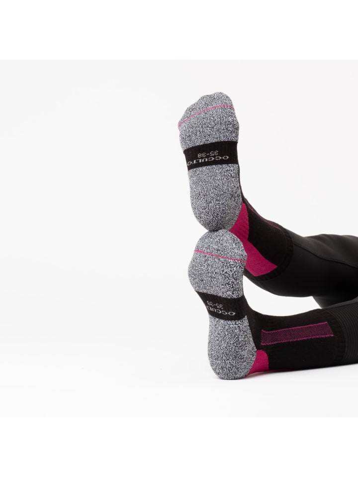 Occulto 2er Pack Wandersocken Gerlinde in Schwarz-Pink günstig kaufen