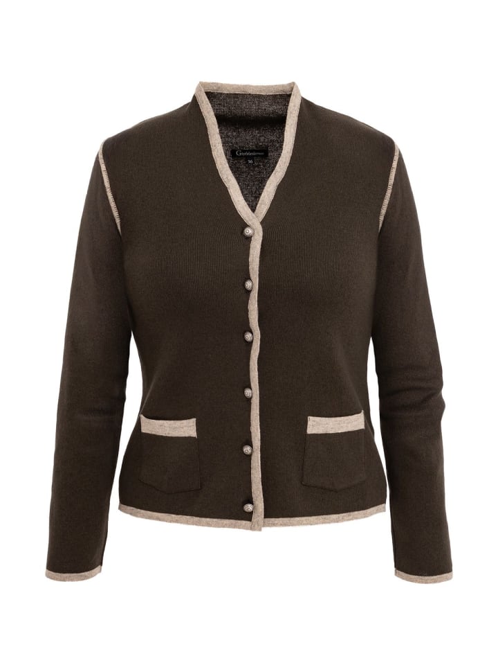 OS-Trachten Strickjacke 457019-0771 in dunkelbraun günstig kaufen