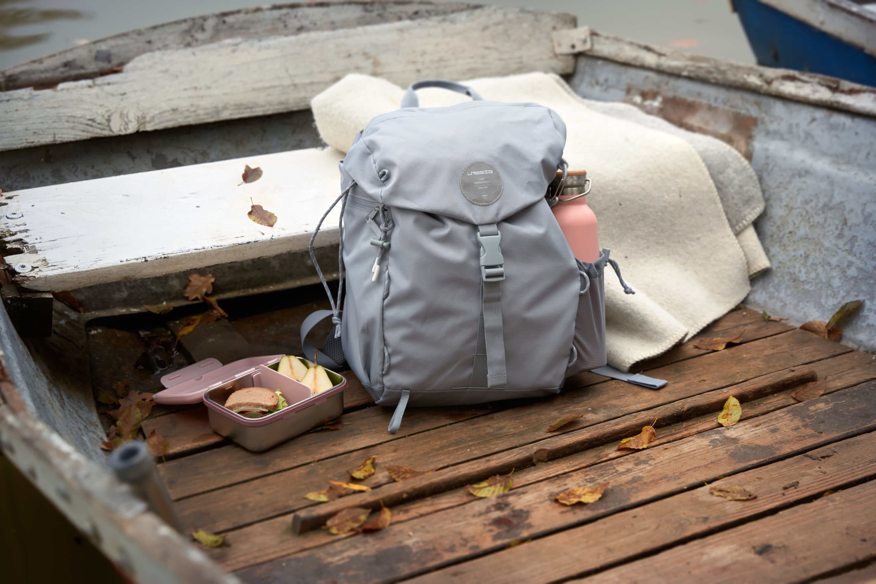 Wickelrucksack - Outdoor Backpack, Grey