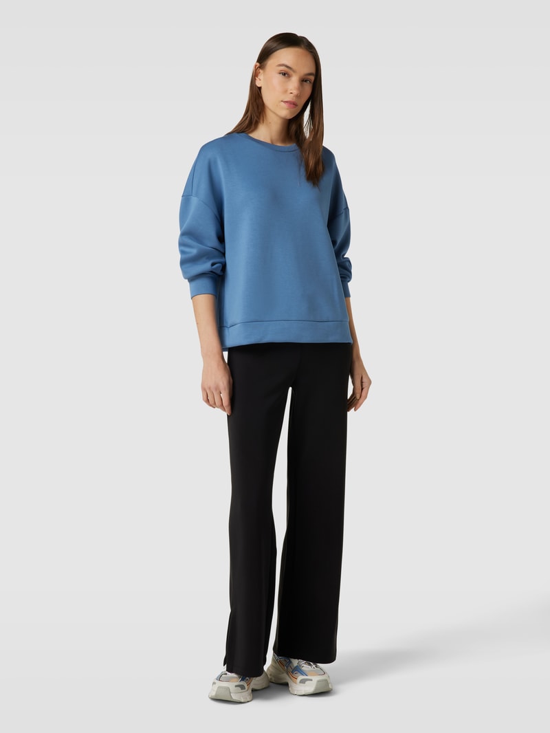 Oversized Sweatshirt mit überschnittenen Schultern in rauchblau