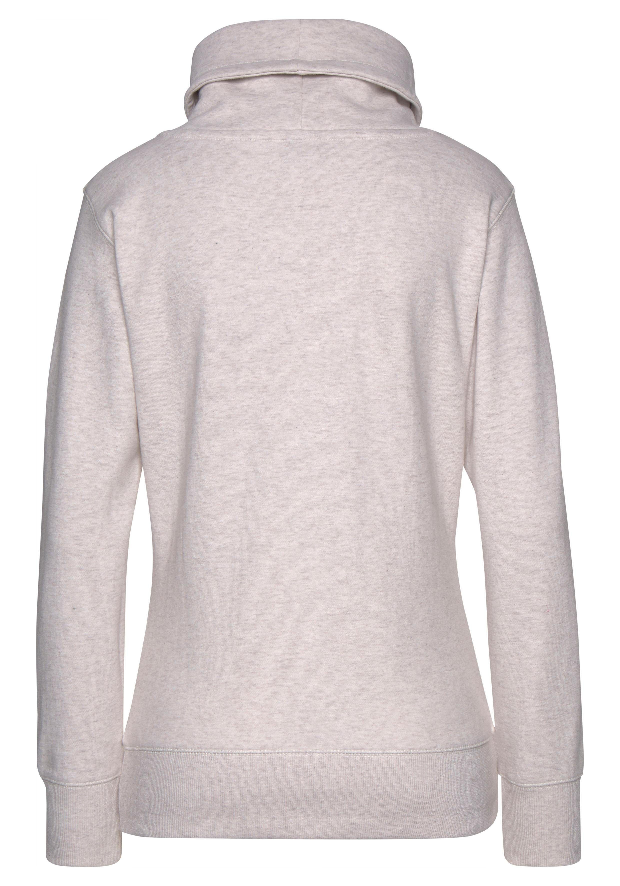 Bench. Loungewear Longsweatshirt mit Stehkragen in Layeroptik und Kängurutasche, Loungewear, Loungeanzug