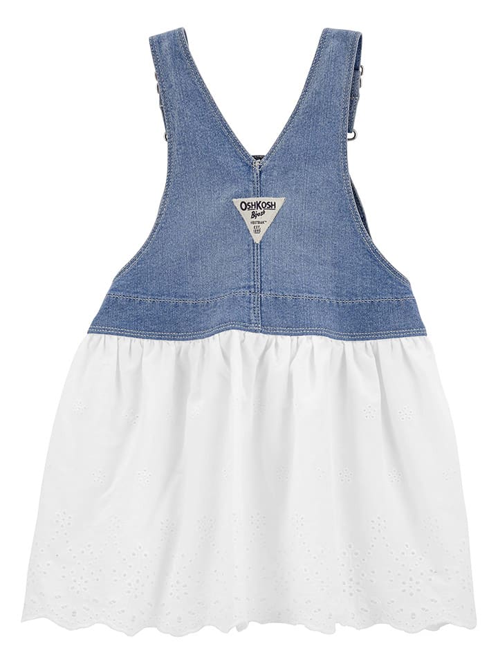 OshKosh Jeans-Latzkleid in Blau/ Weiß günstig kaufen