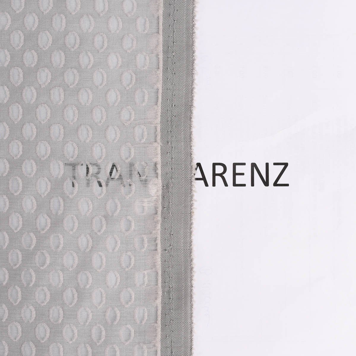 Meterware Rasch Textil Stores Punti Scherli Punkte hellgrau 300cm, stark perforiert, Kunstfaser, überbreit