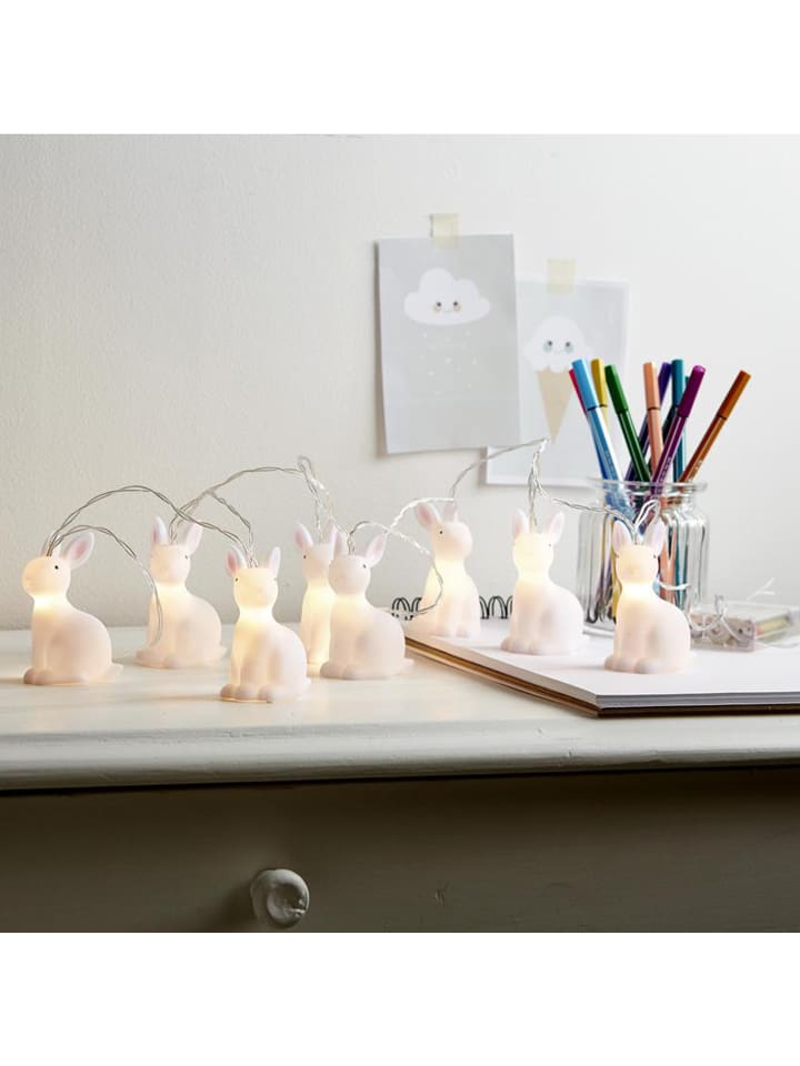 MARELIDA Lichterkette BUNNY - 10 kleine Häschen in weiß günstig kaufen onesize