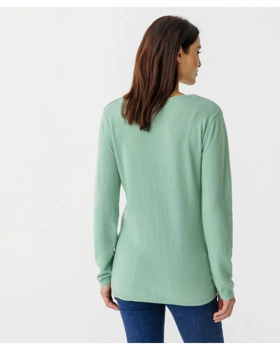 Pull col V en pur cachemire
