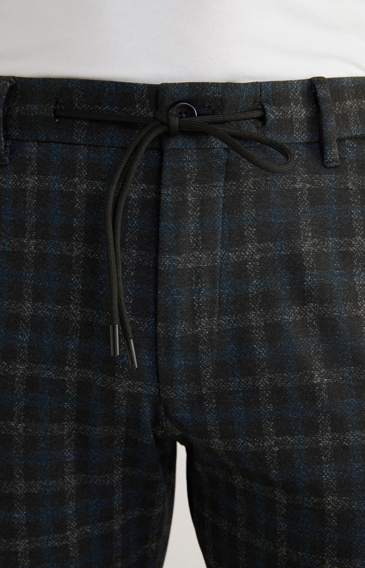 Hose Maxton in Schwarz/Grün kariert
