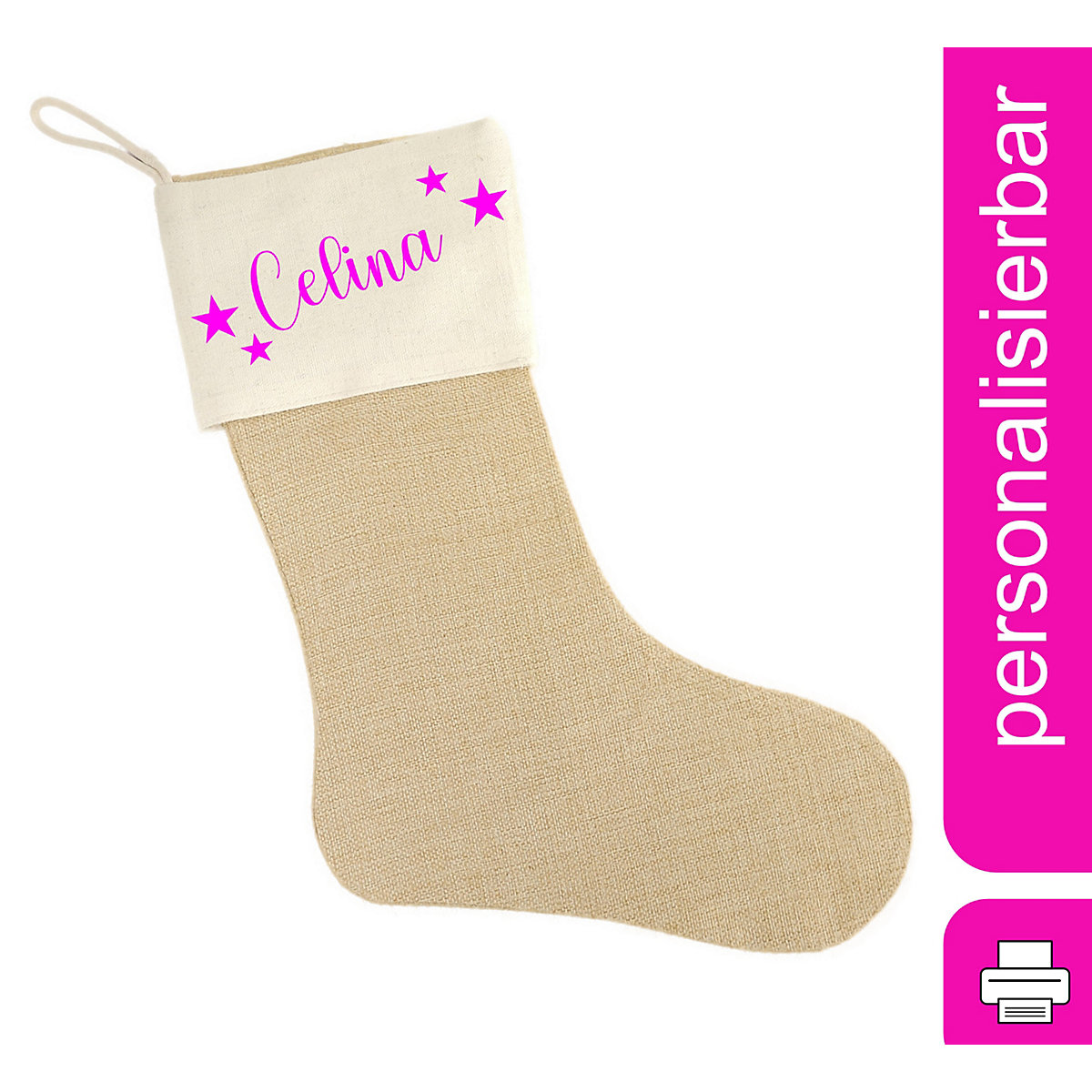 Nikolausstiefel / Nikolaussack mit Name personalisiert