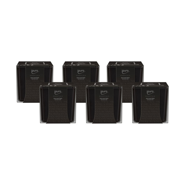 Duftkerze ESSENTIALS pure black, 6er Set