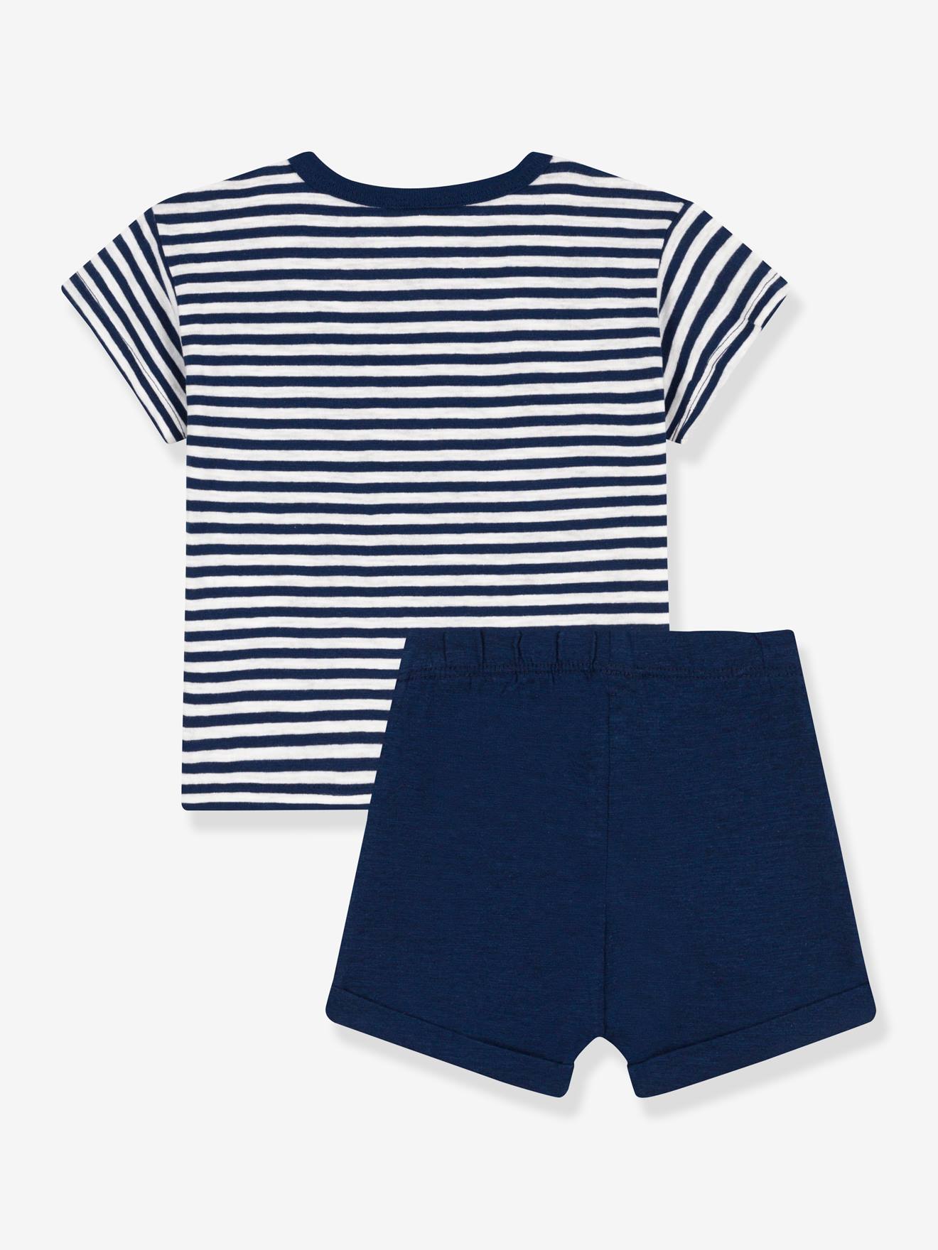 Ensemble naissance 2 pièces PETIT BATEAU bleu