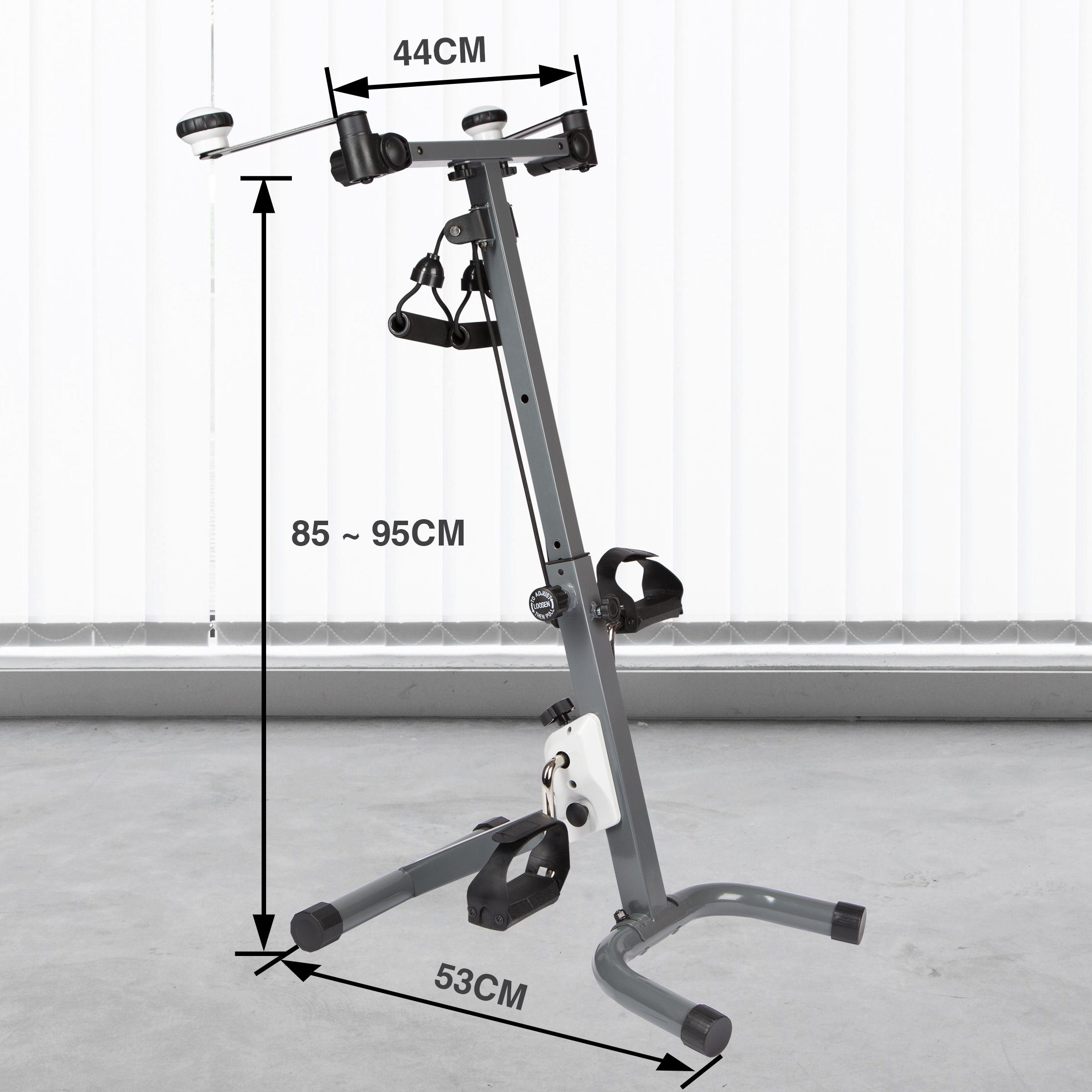 Zoomyo Heimtrainer Mini Crosstrainer, kompakter Heimtrainer zur Nutzung bei der Arbeit (Pack, rutschfeste Beschichtung), Scheibentyp-Kurbel