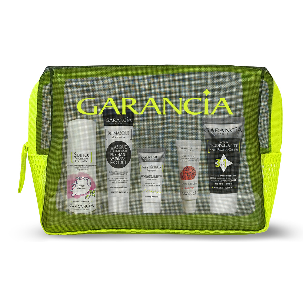 Garancia TROUSSE VOYAGE 2023 Trousse, voyage, découverte, collaboration, miniatures, foulard, rituel