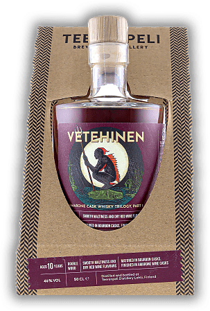 Teerenpeli Vetehinen Single Malt Whisky 10 Years Amarone Cask Trilogy Part 1 46% Teerenpeli Vetehinen Single Malt Whisky 10 Years Amarone Cask Trilogy Part 1 46% 1. Abfüllung dieser Trilogie. Alter 10 J. - 0,5	 Liter - Vol 46%