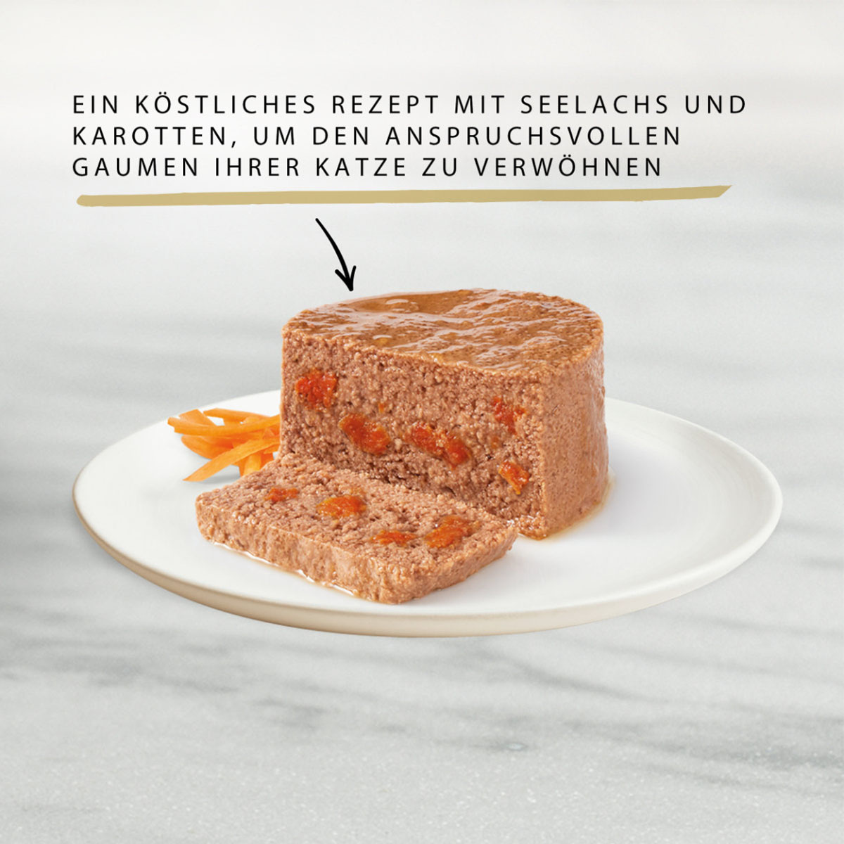 GOURMET Gold Feine Pastete mit Gemüse, Seelachs und Karotten