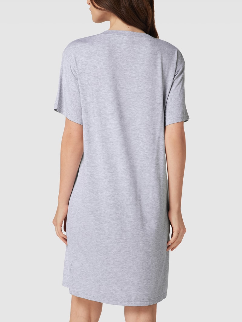 Nachthemd mit Logo-Print Modell 'UNITE NIGHTY' in hellgrau meliert