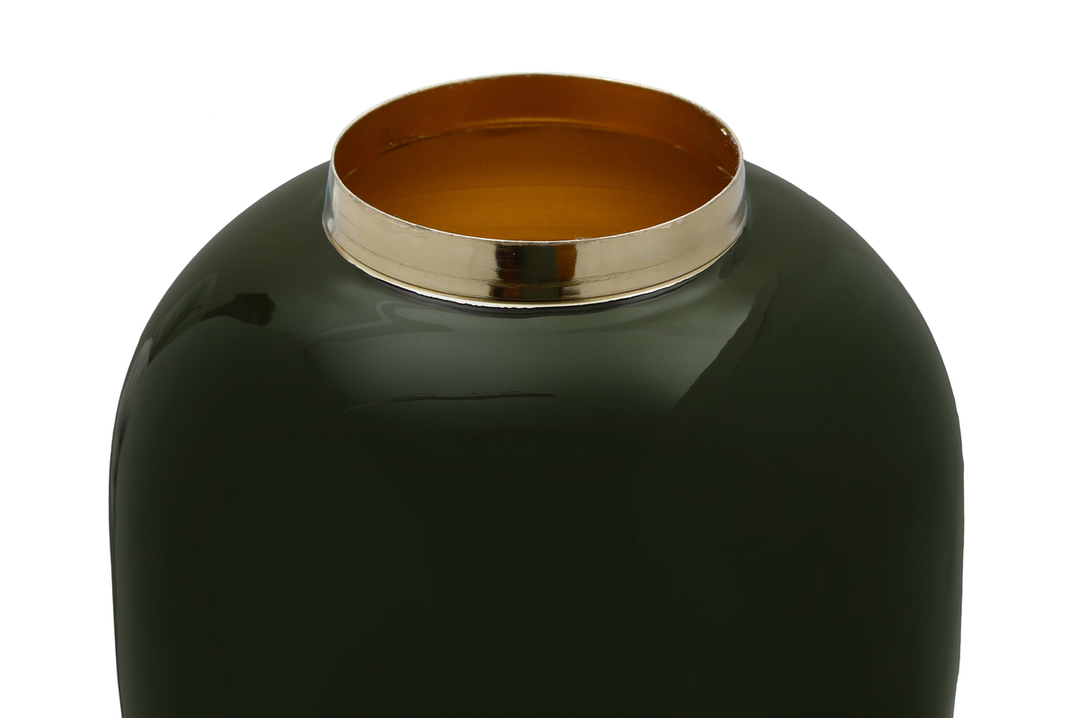 Kayoom Vase Art Deco 345 Dunkelgrün / Gold