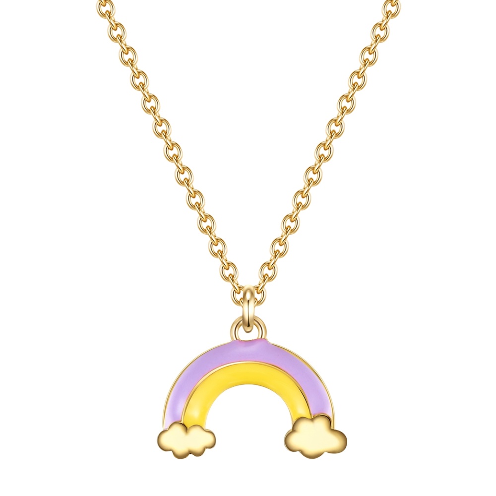 Glanzstücke München Collier en argent Arc-en-ciel Argent sterling en Or jaune collier