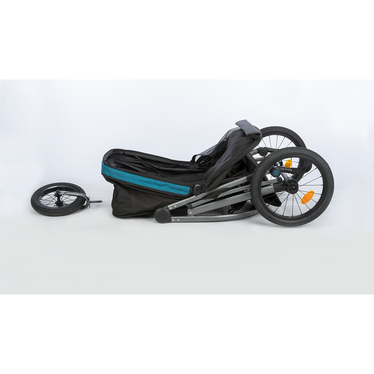 Trixie Buggy schwarz/petrol 60 × 112 × 120 cm - bis 12,5 kg