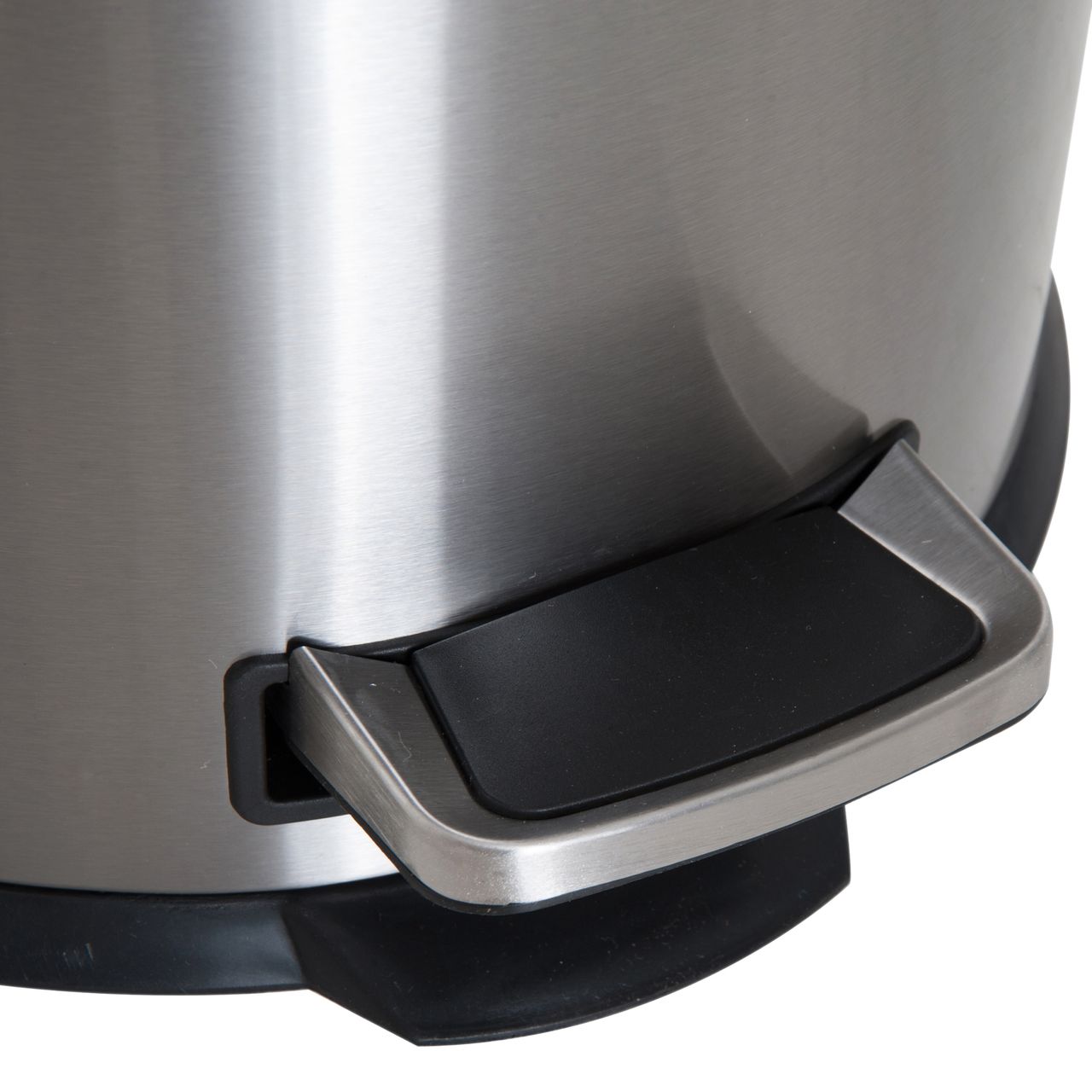 HOMCOM Treteimer mit Inneneimer Pedal-Mülleimer Klappdeckel Abfallsammler Edelstahl Silber 30L