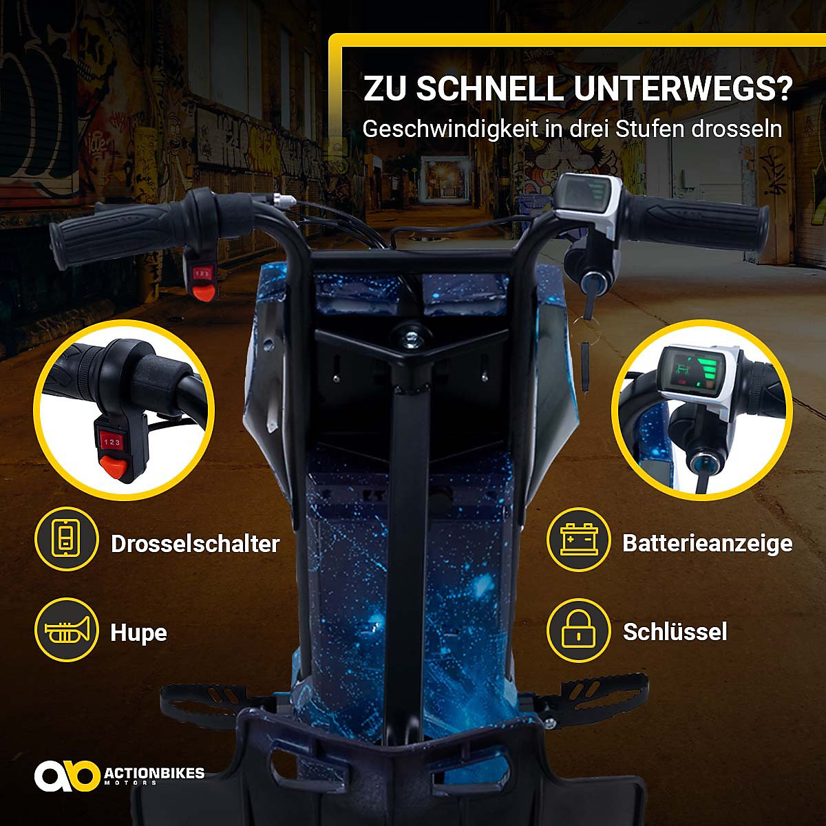Kinder Elektrofahrzeuge Driftscooter Drifter 360 DP106 - Drift Roller Kart Car Auto - Kinderauto