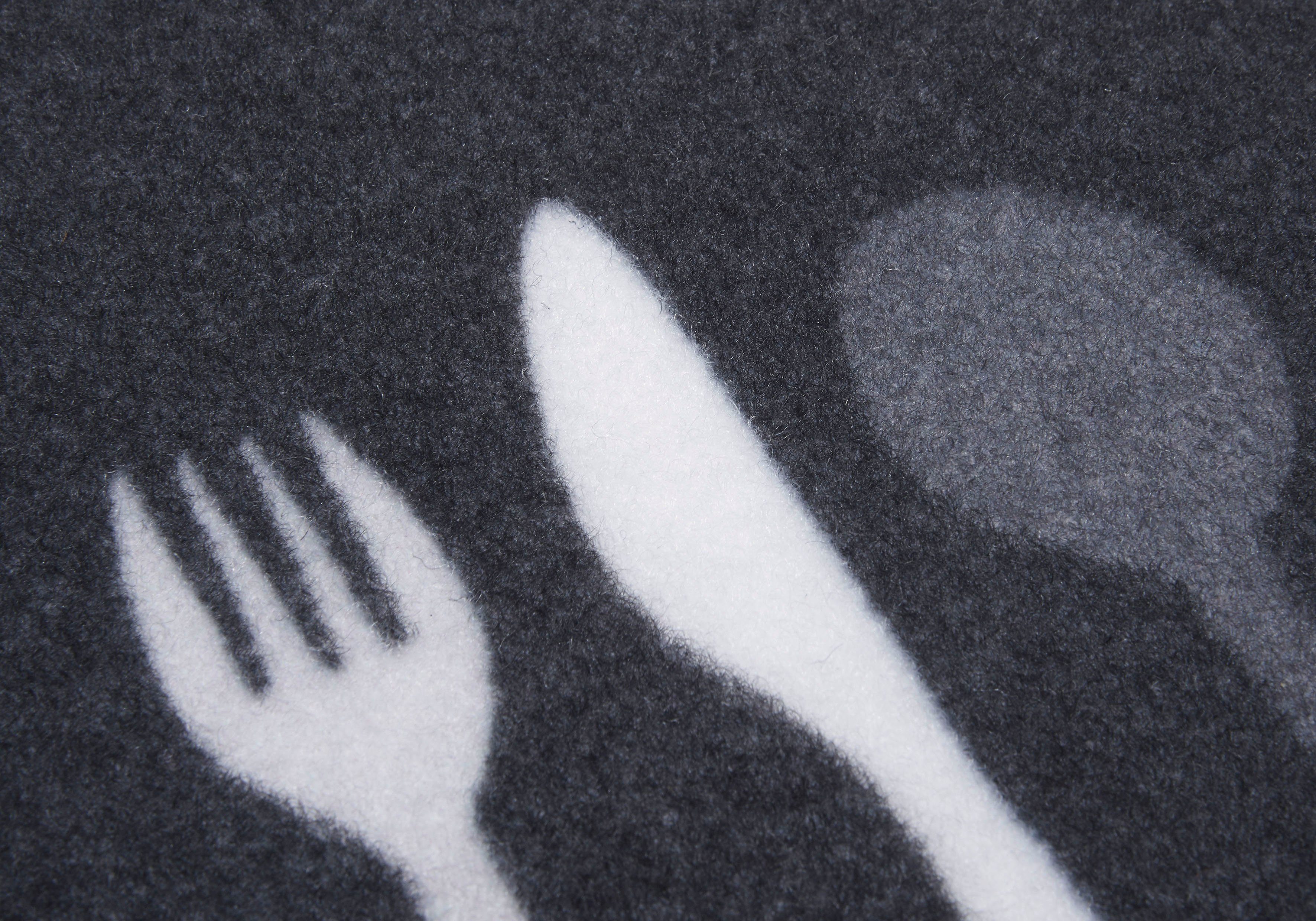 Küchenläufer Kitchen Cutlery, HANSE Home, rechteckig, Höhe: 3 mm, Läufer, Rutschfest, Küchenteppich, Küche, Teppich, Pflegeleicht
