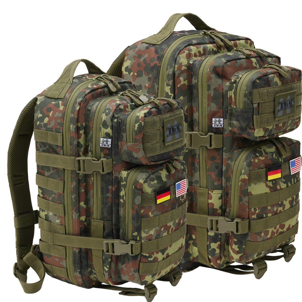 BWuM Trekkingrucksack BWuM US Assault Pack Cooper Rucksack + Patch & Flaggen