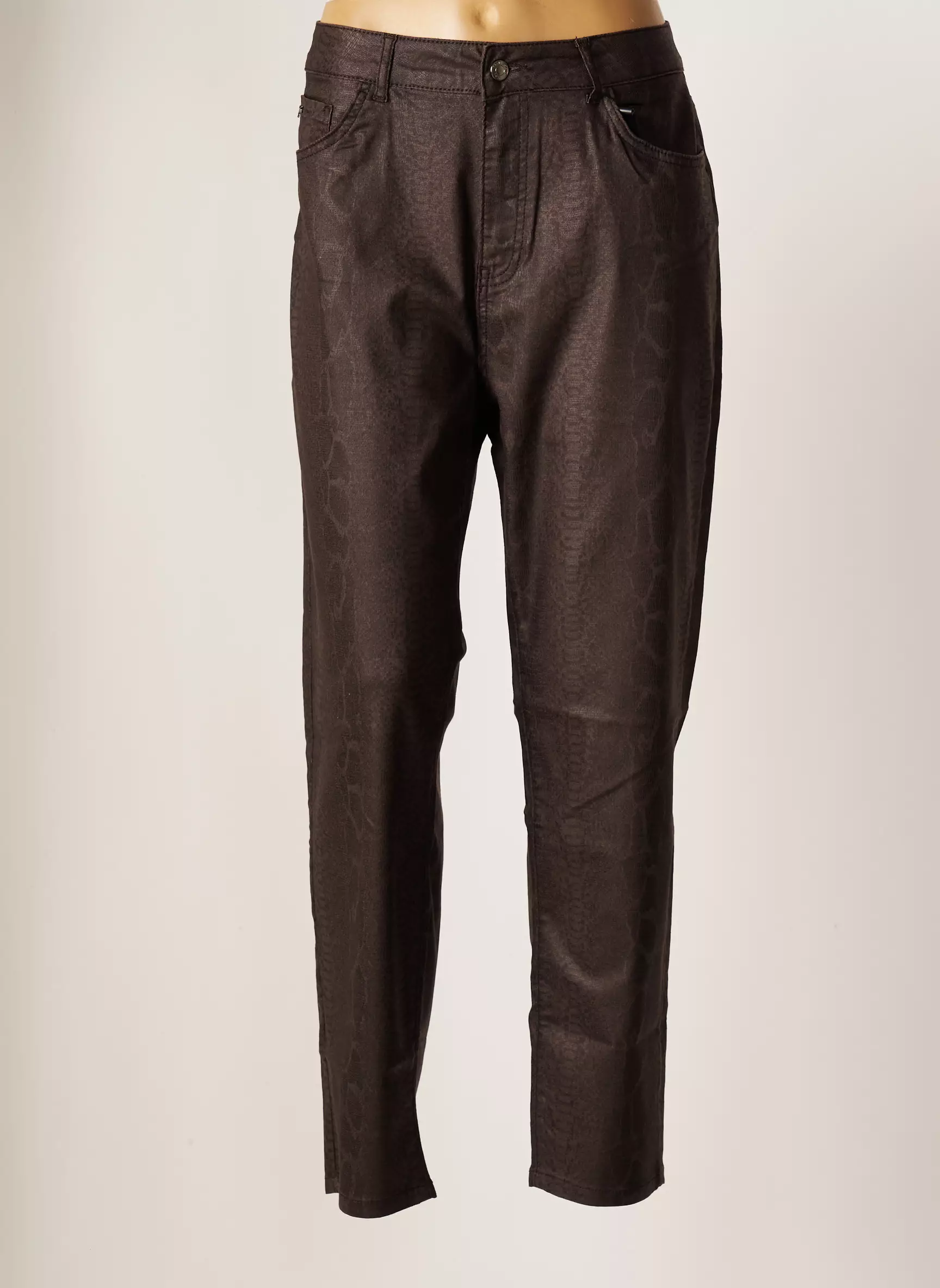 Fred Sabatier Pantalons Slim Femme couleur marron