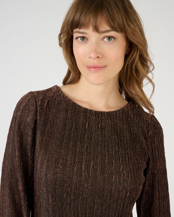 T-shirt en maille brillante