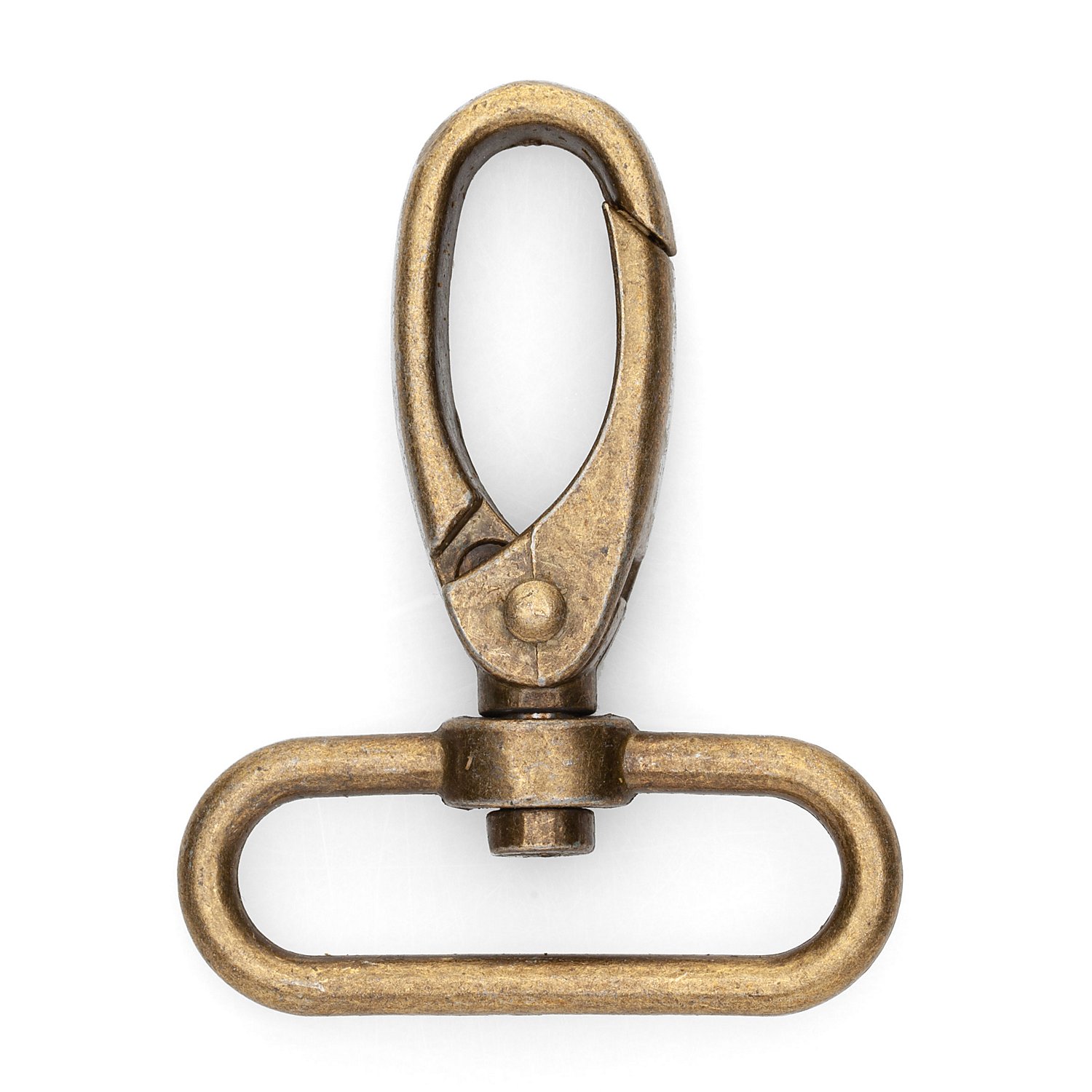 buttinette Karabinerhaken, altmessing, für 40 mm breite Bänder, Inhalt: 2 Stück