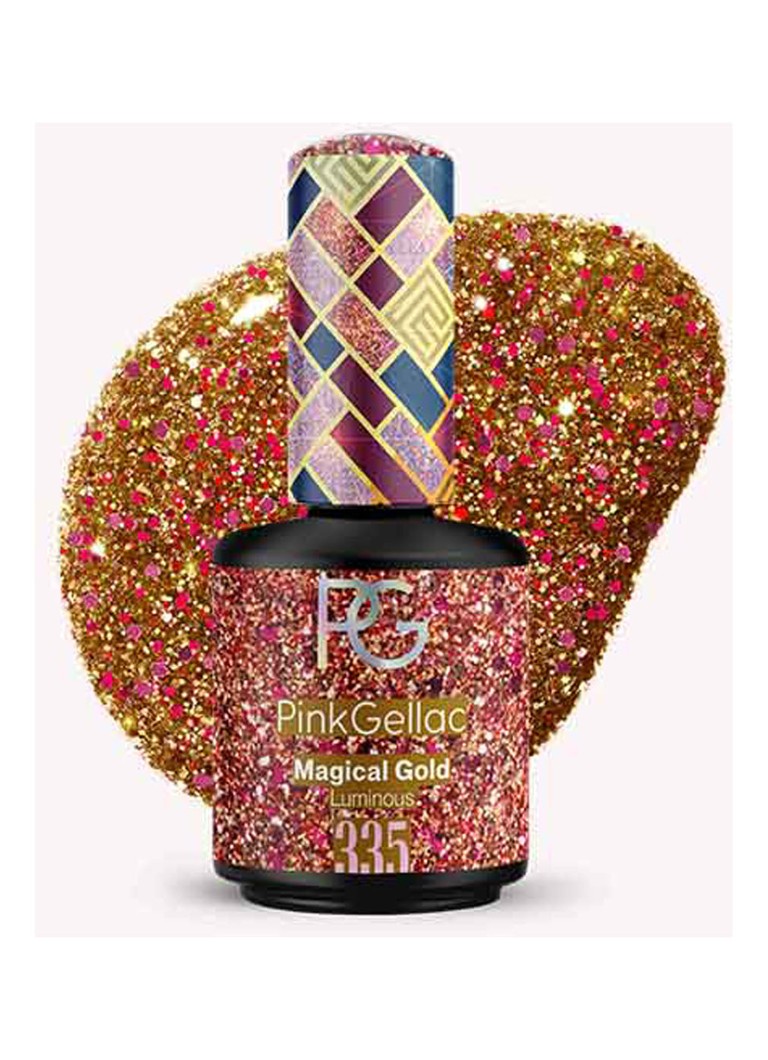Pink Gellac  335 Magical gold - gel nagellak