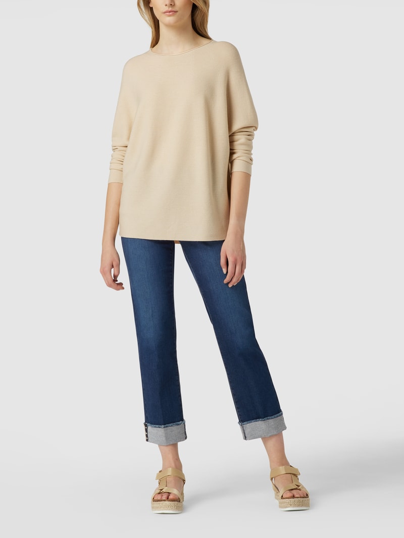 Jeans mit fixierten Beinumschlägen Modell 'Paris' in blau