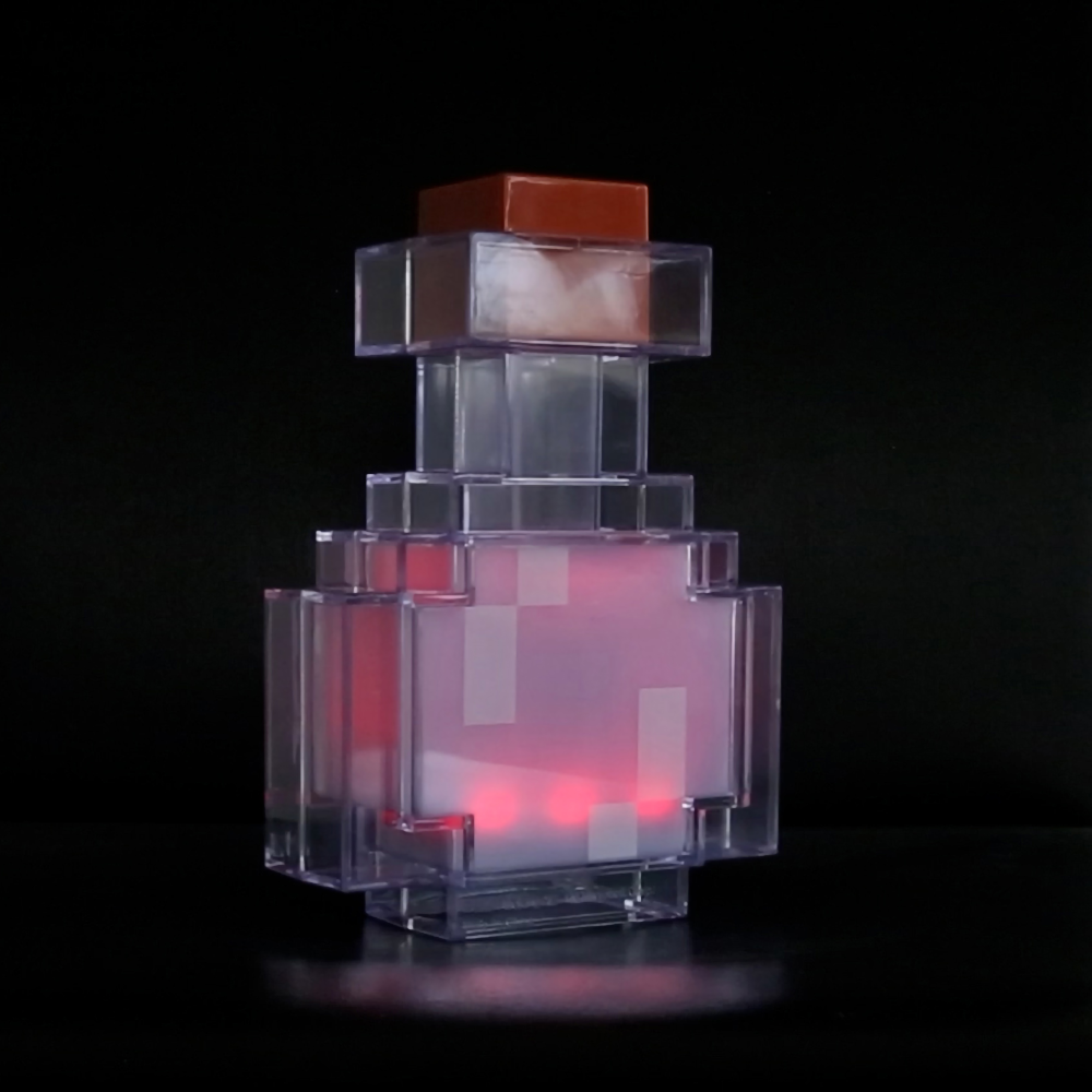 Akku LED-Flasche MINECRAFT blau