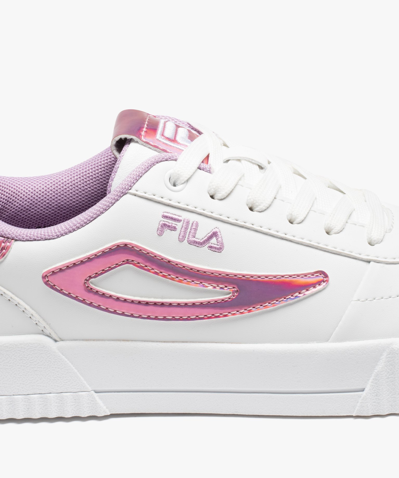 Baskets femme à lacets et détails colorés - Fila blanc | GEMO