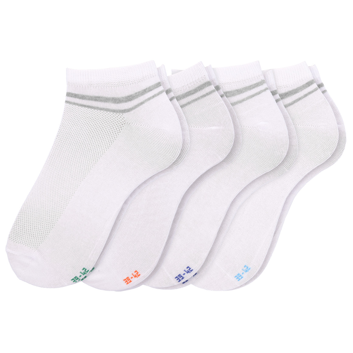 4 Paar Herren Sneaker-Socken aus Baumwoll-Mix