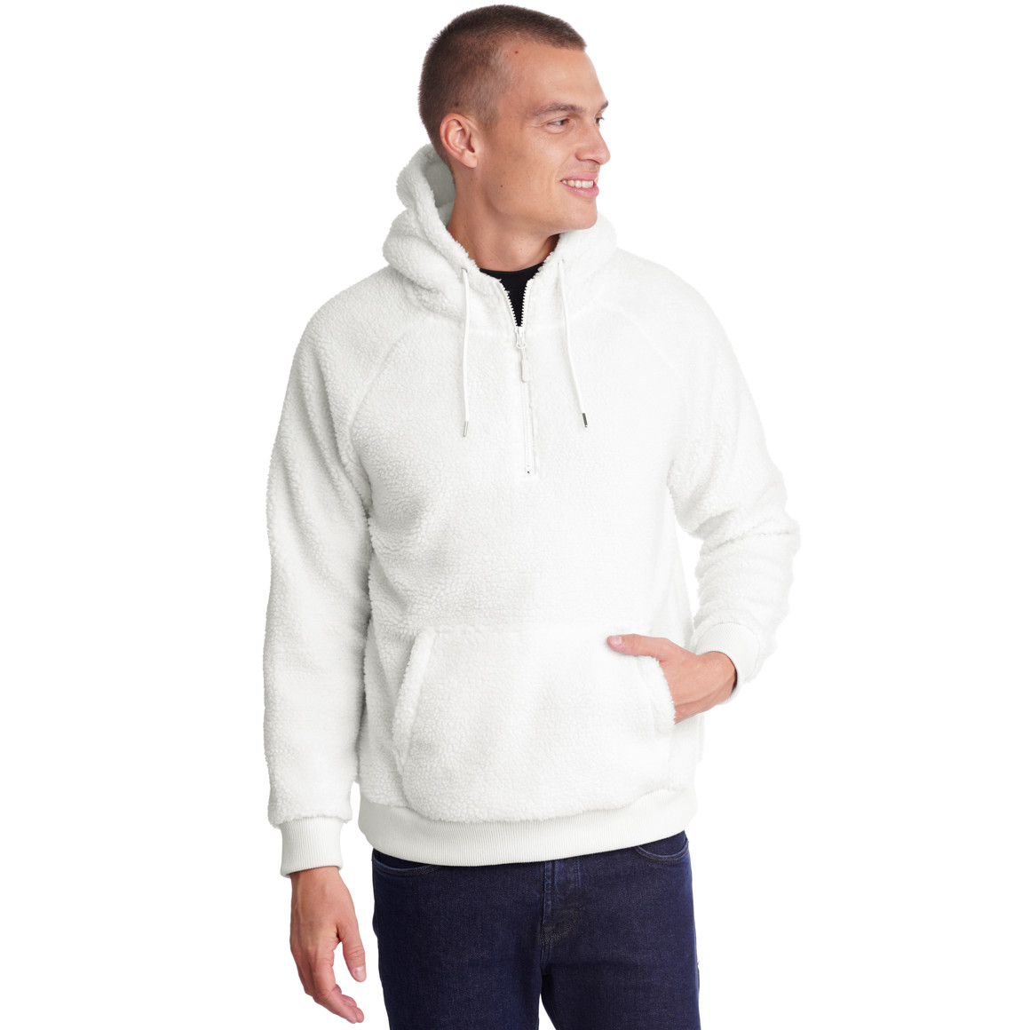 Herren Hoodie aus Teddyfleece