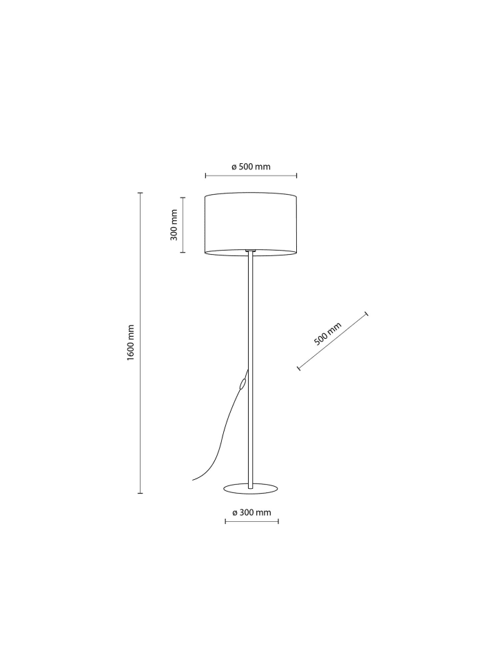 Licht-Erlebnisse Stehlampe in Schwarz günstig kaufen onesize