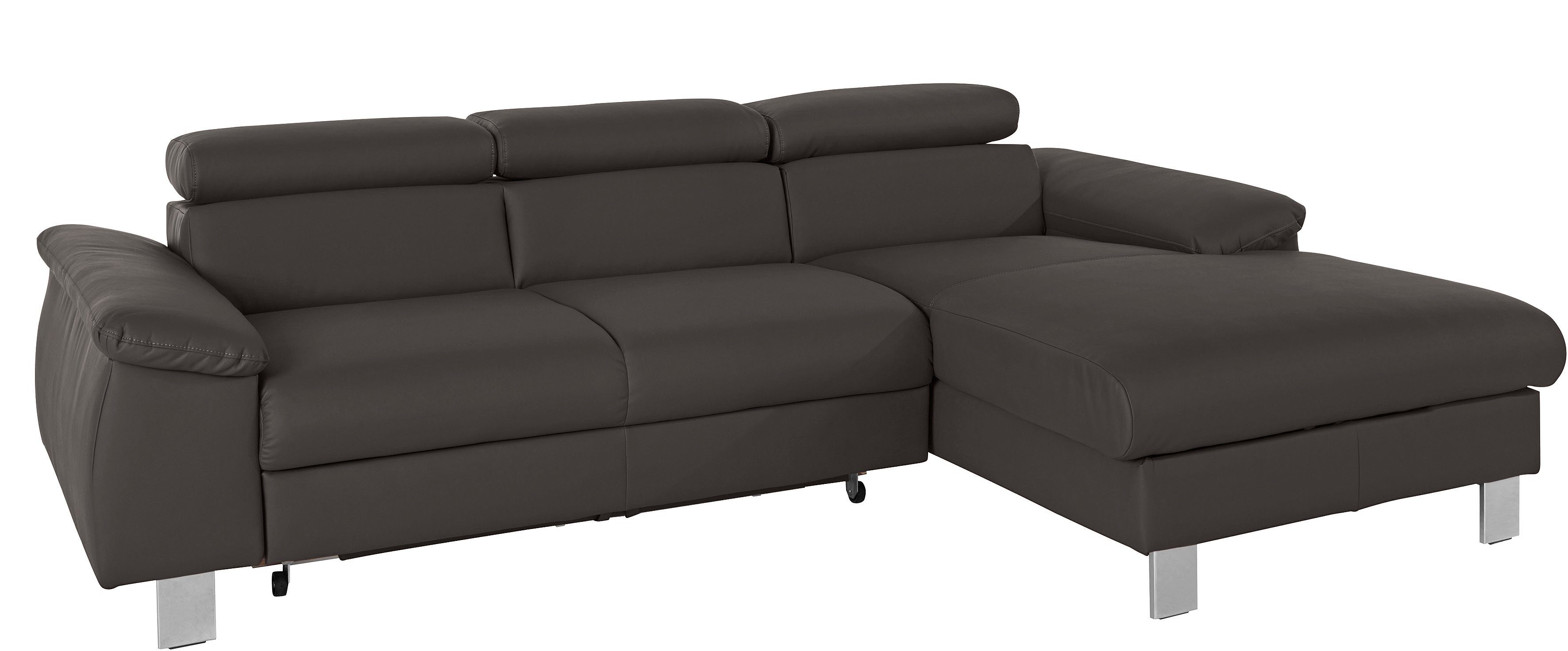 COTTA Ecksofa Komaris, Kopf- bzw. Rückenverstellung, wahlweise mit Bettfunktion, Bettkasten