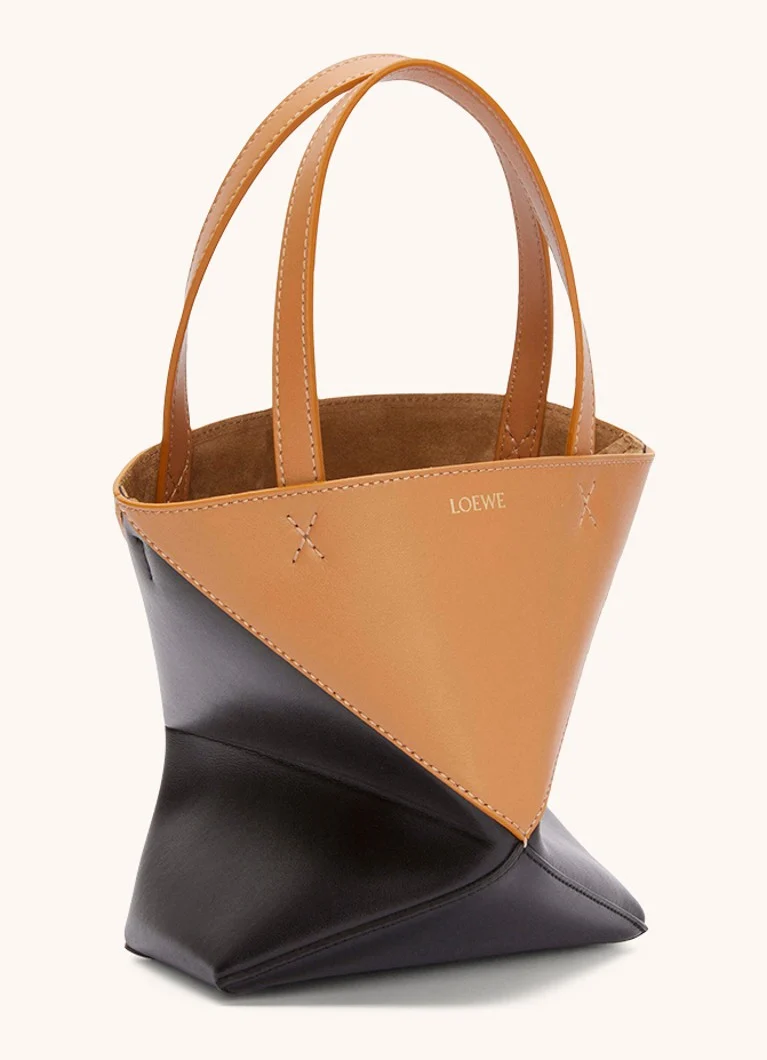 LOEWE Puzzle Fold Mini-handleveske laget av kalveskinn