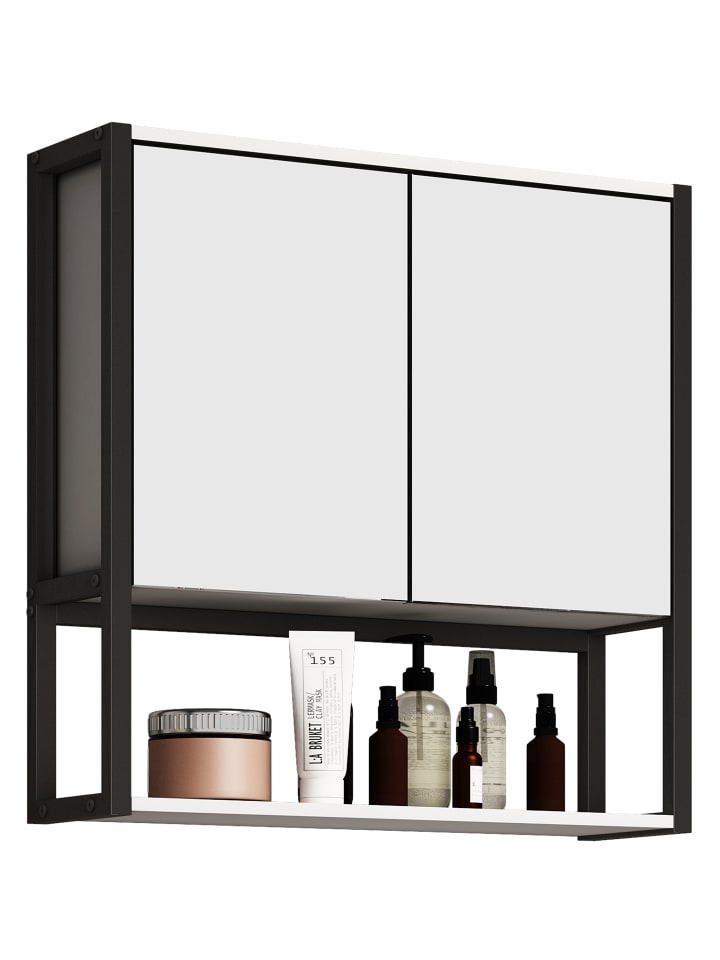 VCM  Holz Metall Spiegelschrank Spiegel Edino 60x60 in Weiß günstig kaufen onesize