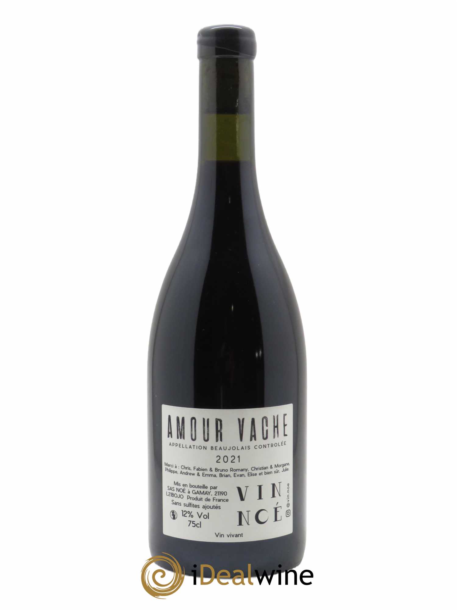 Beaujolais Amour Vache Vin Noé  2021 - Lot de 1 Bouteille